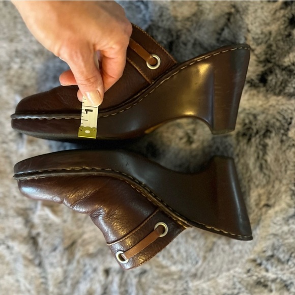 Born B.O.C. Women's Classic Clogs 3.5" heel, Brown Leather Size 8.5 EUC Y2K - Picture 8 of 12